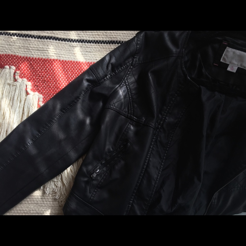Black Faux Leather Jacket